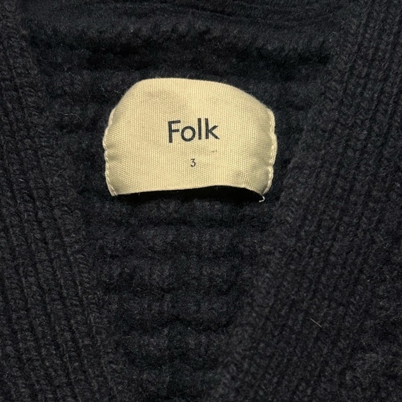 FOLK Signal Cardigan Button Front Preppy Quiet Luxury Classic Academia Men’s M - Picture 4 of 5
